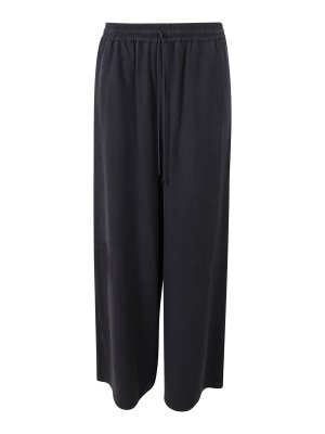 Max Mara: casual trousers - Wide-leg washed silk trousers