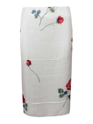 N°21: Knee length skirts & Midi - Pencil skirt with floral print