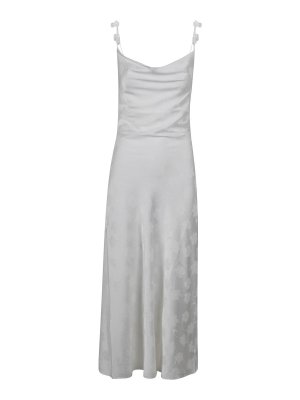 ROTATE Birger Christensen: knee length dresses - Midi Dress with 3D Floral Details