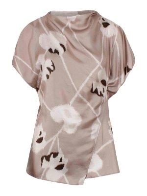 SOEUR: blouses - Silk twill fedora blouse