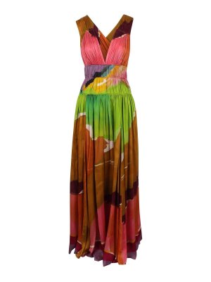 ULLA JOHNSON: evening dresses - Long satin wrap dress