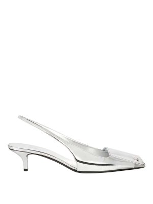 Courreges: sandals - Mirror-effect slingback
