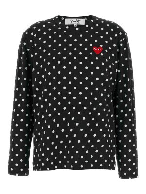 Comme des Garçons Play: T-shirts - T-Shirt - Noir