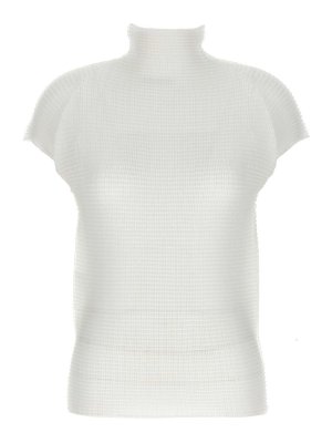 ISSEY MIYAKE: t-shirts - wooly pleats-66' t-shirt