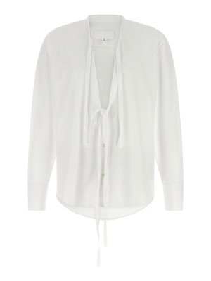 Maison Margiela: shirts - Raw cut hem shirt