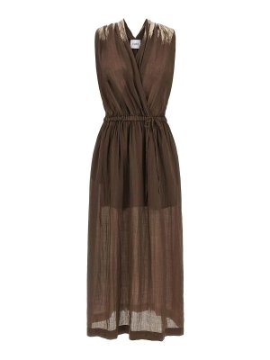 Nude: knee length dresses - Linen blend dress