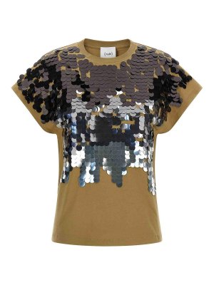 Nude: t-shirt - Maglietta con paillettes