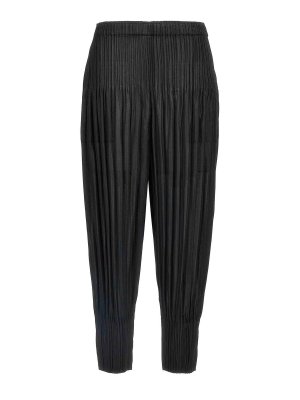 PLEATS PLEASE ISSEY MIYAKE: Pantalons casual - Pantalons Décontractés - Noir