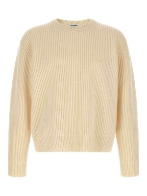 JIL SANDER: Pull col rond - Pull Col Rond - Blanc