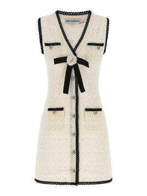 Self Portrait: Robes courtes - Robe Courte - Blanc