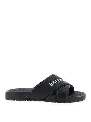 BALENCIAGA: flip flops - sporty pool' slides