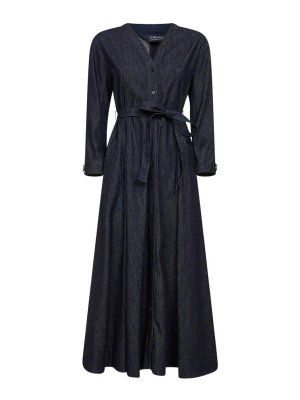 S MAX MARA: ニーレングスドレス - 膝丈ドレス - ブルー