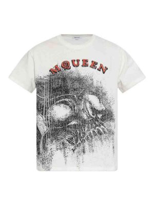 ALEXANDER MCQUEEN: T-shirts - T-Shirt - Weiß