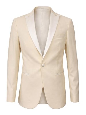 FRANZESE COLLECTION: casual jackets - White Tasmania 160S Super Light Tuxedo Jacket