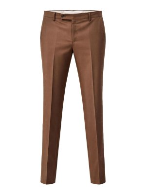 FRANZESE COLLECTION: Tailored & Formal trousers - Brown  Canonico Fabric Trousers