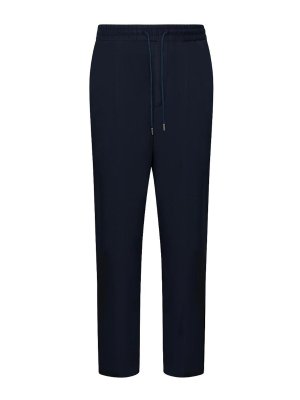 JACOB COHEN: tracksuit bottoms - Navy Blue Technical Cotton Joggers