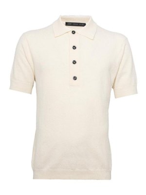 LOW BRAND: polo shirts - Cotton And Linen Blend Polo Shirt