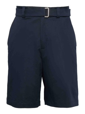 LOW BRAND: Trousers Shorts - Fit Stretch Cotton Bermuda Shorts