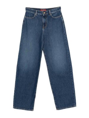 Max Mara: Jeans Rectos - Vaqueros Rectos - Azul