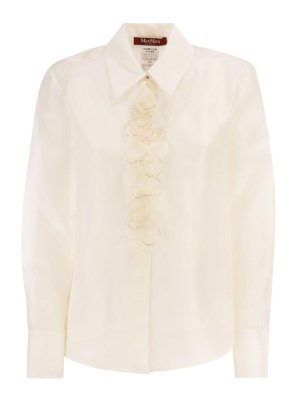 Max Mara: shirts - White Silk Shirt