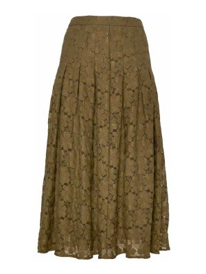 Max Mara: Faldas media pierna y semilargas - Falda Semilarga - Verde