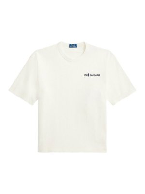 POLO RALPH LAUREN: t-shirts - Relaxed-Fit White Cotton Jersey T-Shirt
