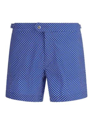 TOM FORD: Swim shorts & swimming trunks - Blue Polka Dot Nylon Swimsuit