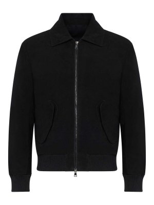 FRANZESE COLLECTION: leather jacket - Repellent Suede Lambsk
