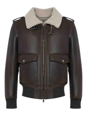 FRANZESE COLLECTION: leather jacket - Tom Cruise Model Dark Brown Lambsk