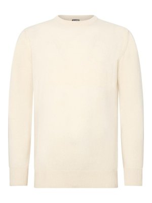 FRANZESE COLLECTION: Strickpullover mit Rundhalsausschnitt - Rundhalspullover - Creme