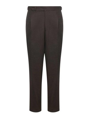 FRANZESE COLLECTION: casual trousers - Brown Lanificio Drago