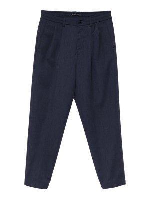 LOW BRAND: casual trousers - Special-Fit Dark Navy Virg
