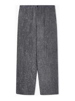 EMPORIO ARMANI: casual trousers - Grey Straight-Leg Trousers