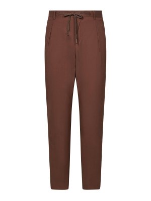FRANZESE COLLECTION: casual trousers - Brown Egyptian Cotton Trousers