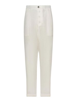 FRANZESE COLLECTION: casual trousers - Colored Pure Irish Linen Trousers