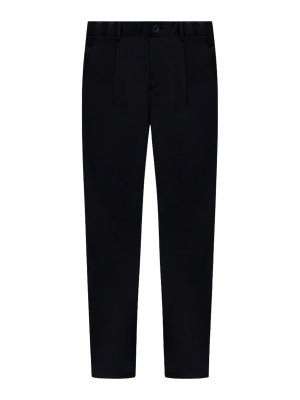 HERNO: casual trousers - Washed Mechanical Stretch Twill Trousers