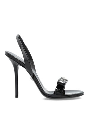 VERSACE: sandals - Patent Calf Leather Sandals