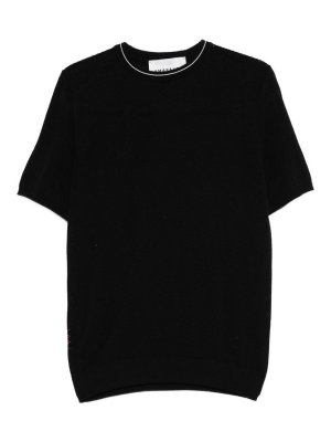 AMARANTO: crew necks - Short-sleeved crew neck sweater