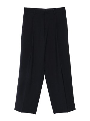 BEABLE: Pantaloni sartoriali - Pantaloni sartoriali in cotone blu scuro
