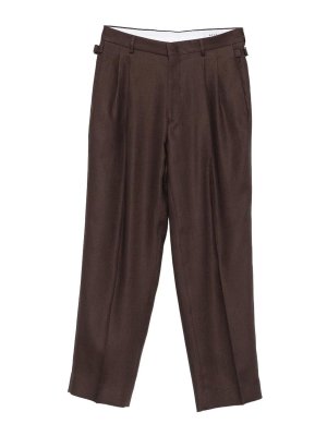 BEABLE: casual trousers - Brown cacao long trousers
