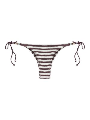 BOND-EYE: costumi interi - Slip da bagno Sign a righe bianche e marroni