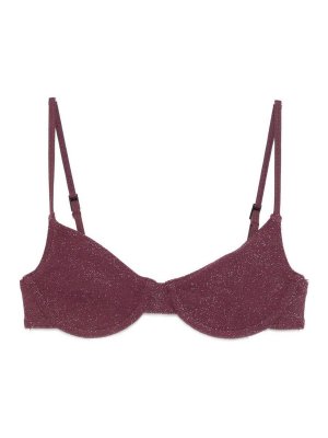 BOND-EYE: bikini - Top bikini Gracie in lurex di colore bordeaux