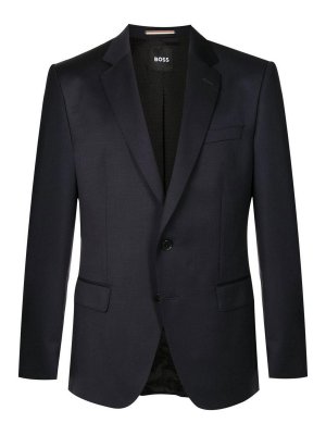 Hugo Boss: blazers - H huge blazer in navy blue virgin wool