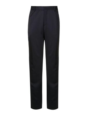 Hugo Boss: casual trousers - H genius trousers in navy blue virgin wool