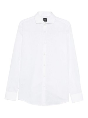 Hugo Boss: shirts - White h hank shirt