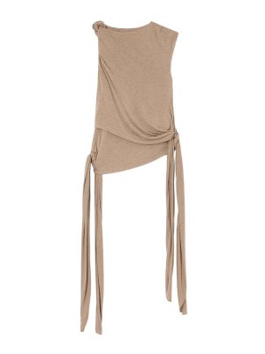 GANNI: Tops und Tank Tops - Top - Beige