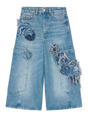 GANNI: Hosen Shorts - Shorts - Jeansblau