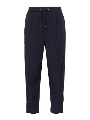 HERNO: pantaloni casual - Pantaloni in tessuto tecnico leggero blu