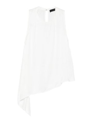 Liu Jo: Tops & Tank tops - Asymmetric white sleeveless top