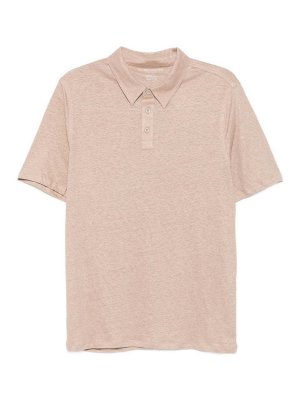 Majestic Filatures: polo shirts - Beige stretch linen polo shirt
